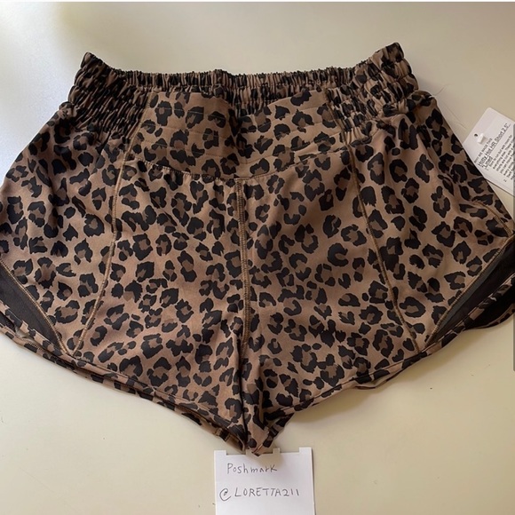 Lululemon Leopard Print Hotty Hot Shorts 2.5” - Picture 3 of 8